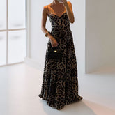 Elegantes Strapskleid mit Leopardenmuster